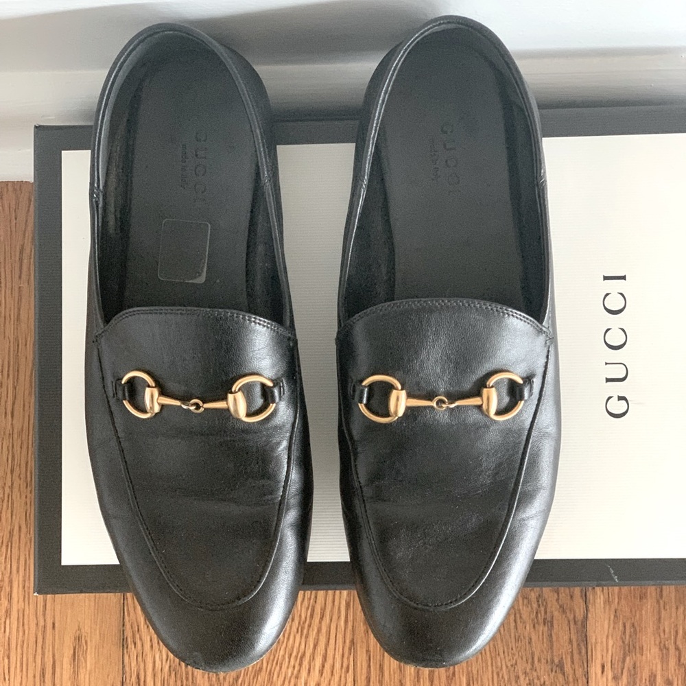 Gucci leather Horesbit convertible loafer in black size 37.5